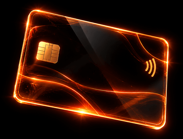 Glowing MADFIN payment card